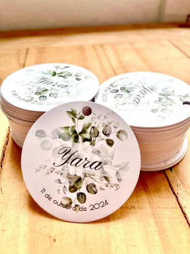Tag 6x6cm com Furo - Sem Verniz | 4x0 Impressão Apenas Frente