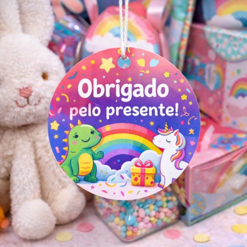 Tag 5x5 cm com Furo – Sem Verniz | Impressão 4×0 (Apenas Frente)