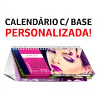 Calendário de Mesa 2026 com Wire-O e Base Personalizada | 12 páginas
