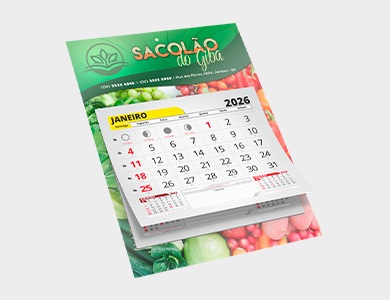 Calendário de Parede 2026 | Com Bloco Destacável