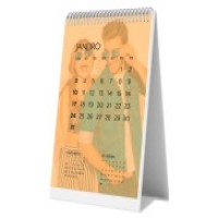 2025 Calendário de Mesa com Wire-O | 11x20cm | 24 páginas