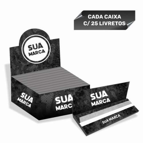 Seda King Size Personalizada para Tabaco | Caixa com 25 kits