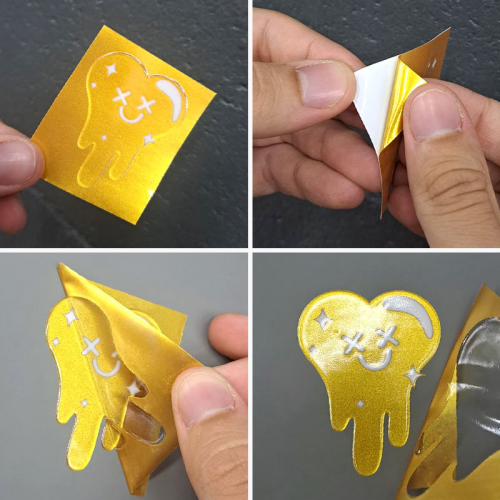 Adesivo de Transferência DTF UV Dourado | Materiais Rígidos | A5