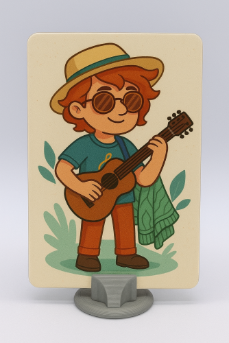 Pino Ilustrado para Jogo de Tabuleiro | Com base
