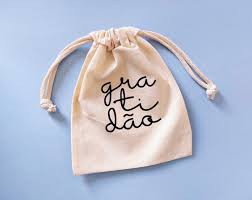 Saquinho Personalizado em Algodão Cru | 1x0