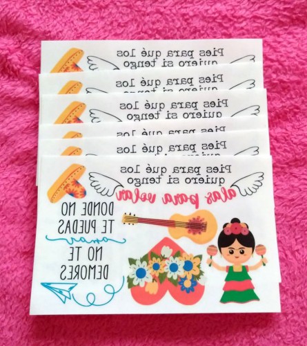 Amostra Tatuagem Temporária | Cartela 10x15cm