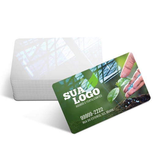 Cartão de Visita PVC Cristal | 4x0 Impressão Apenas Frente
