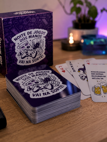 Jogo de Cartas Personalizado em PVC | 54 Cartas | Frente e Verso Personalizados