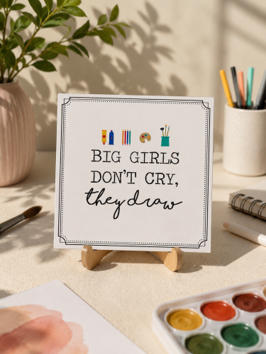 Quadro Decorativo Big Girls Don't Cry, They Draw