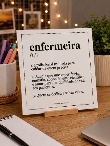 Quadro Enfermeira | Significado Afetivo | Presente Criativo