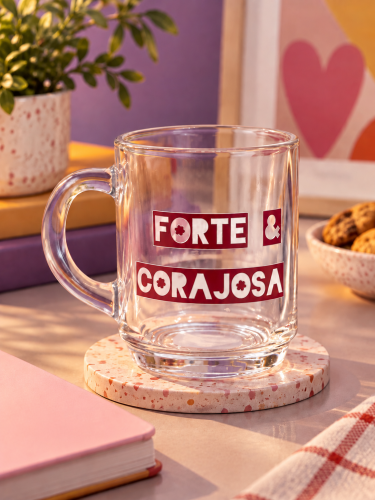 Caneca Xícara de Vidro Personalizada | 250 ML